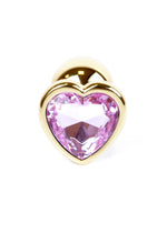 Boysoftoys - Gold Plug Heart Design Rose - Anal Plug - 64-00036