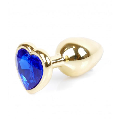 Boysoftoys - 64-00041 - Plug - Gold  - Anal - Heart - Dark Blue