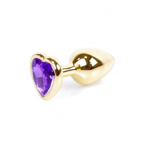 Boysoftoys - 64-00043 - Plug - Gold  - Anal - Heart - Purple