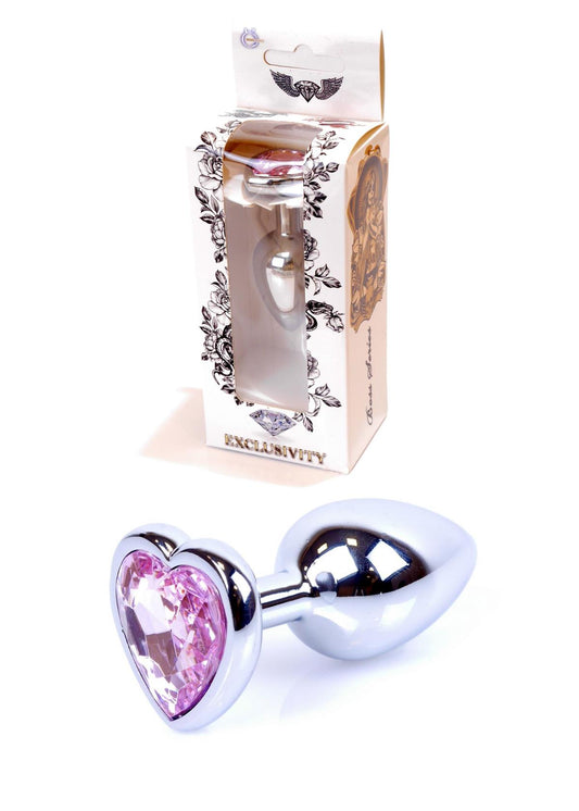 Bossoftoys - 64-00045 - Plug - Silver - Anal - Heart - Rose