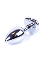 Bossoftoys - 64-00052 - Heart design silver Plug - Silver - Anal - Heart - Purple - length 7 cm - dia 2,7 cm - window colour box