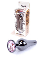 Boysoftoys - 64-00054 - Butt - Plug - Dark - Silver - Anal - Rose - length 9,5 cm - dia 3 cm - window colour box