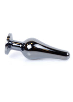 Bossoftoys - 64-00058 - Butt - Plug - Dark - Silver - Anal - Light blue - lenght  9,5 cm - dia 3 cm - colour window box