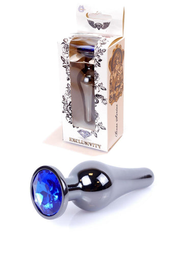 Boysoftoys dark silver Butt Plug - Anal - Dark Blue - lenght 9,5 cm - dia 3 cm - 64-00059
