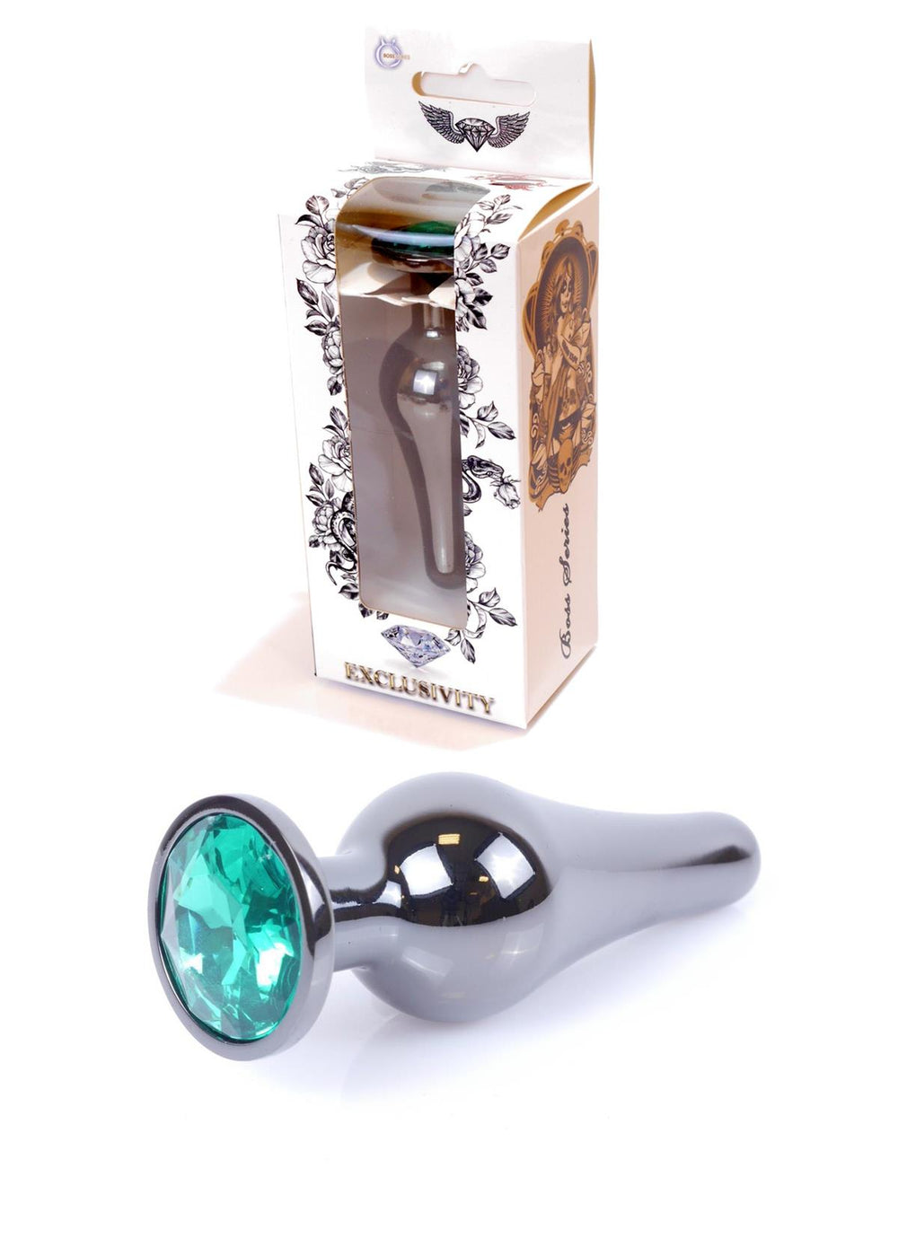 Boysoftoys - 64-00060 - Butt - Plug - Dark - Silver - Anal - Green