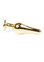 Boysoftoys - 64-00070 - Gold big Butt Plug - anal plug with Purple stone - length 9 cm - dia 2,9 cm - colour window box