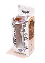 Boysoftoys - 64-00072 - Silver big Butt Plug - anal plug with Pink stone - length 9 cm - dia 2,9 cm - colour window box