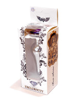Boysoftoys - 64-00079 - Silver big Butt Plug - anal plug with Purple stone - length 9 cm - dia 2,9 cm - colour window box