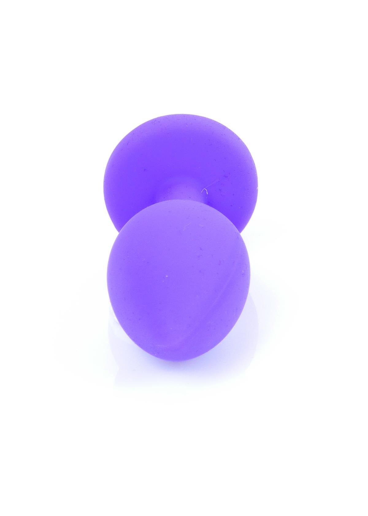 Bossoftoys - 64-00086 -Purple Silicone Anal Plug - anal plug with red stone - Medium size - length 7 cm - dia 2,7 cm - colour window box