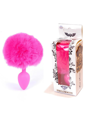 Boysoftoys - 64-00099 - Pink Silicone Anal Plug with bunny tail Pink - length 6,5 cm - dia 2,7 cm - colour window box