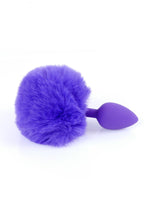 Boysoftoys - 64-00101 - Purple Silicone Anal Plug with bunny tail Purple - length 6,5 cm - dia 2,7 cm - colour window box