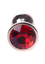 Boysoftoys - 64-00109 - Unique Colour - Rose Gold Anal Plug - Gold Plug with Red stone - length 7 CM - Dia 2,7 CM - colour window box