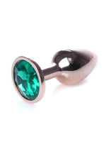 Boysoftoys - 64-00115 - Unique Colour - Rose Gold Anal Plug - Gold Plug with green stone - length 7 CM - Dia 2,7 CM - colour window box