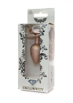 Boysoftoys - 64-00135 - Pearl Gold Heart Anal Plug  Clear Stone Small