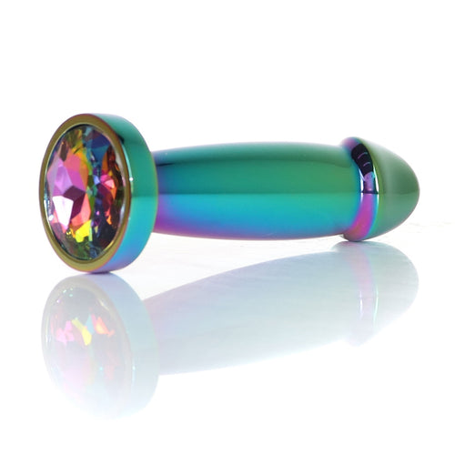 Boysoftoys - 64-00141 - Multi Colour Penis Anal Plug  Clear Stone Small - 10,2 Cm Dia 2,2 Cm