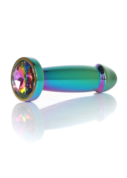 Boysoftoys - 64-00141 - Multi Colour Penis Anal Plug  Clear Stone Small - 10,2 Cm Dia 2,2 Cm