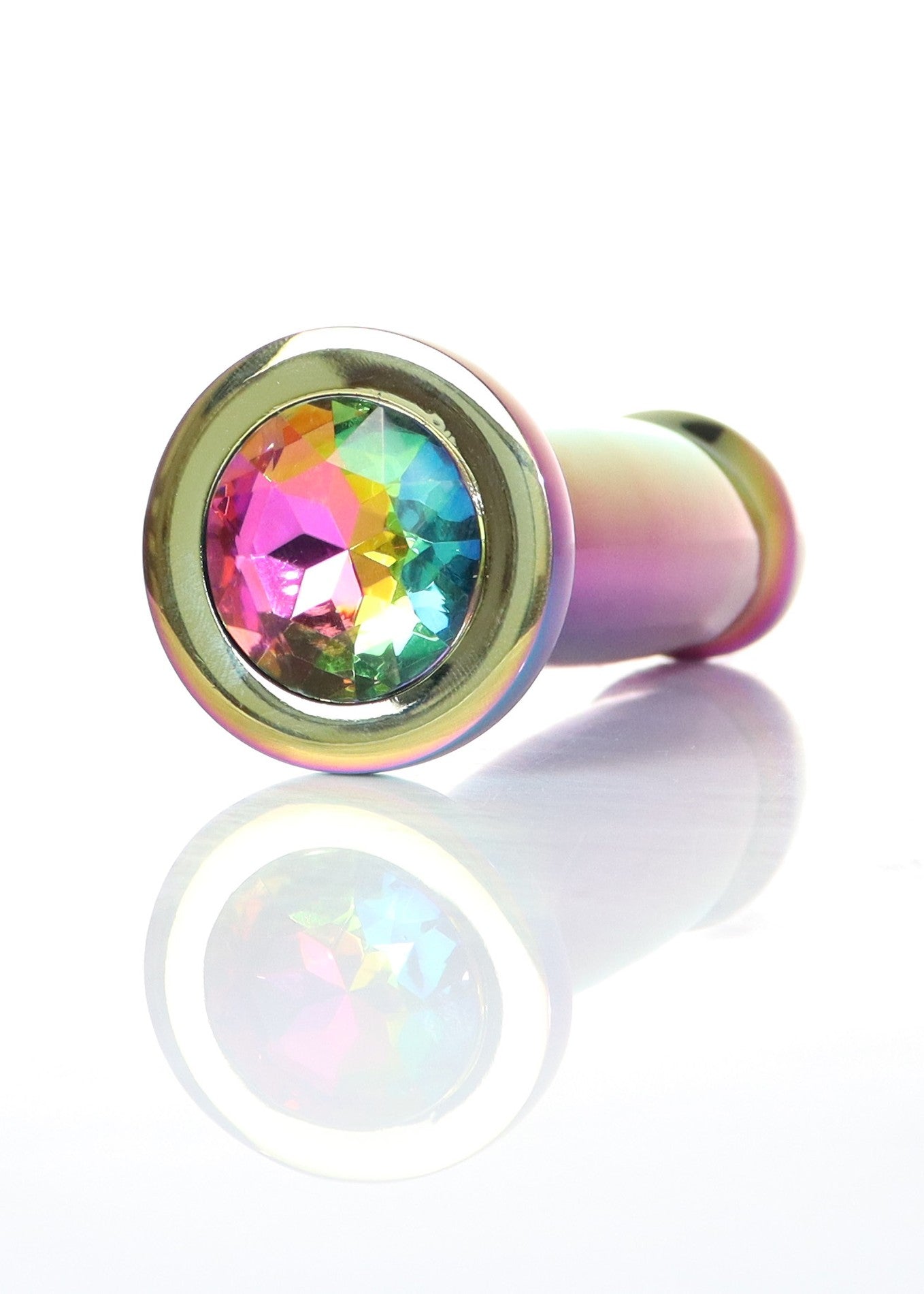 Boysoftoys - 64-00142 - Multi Colour Penis Anal Plug  Clear Stone Medium  - 12 Cm Dia 2,8 Cm