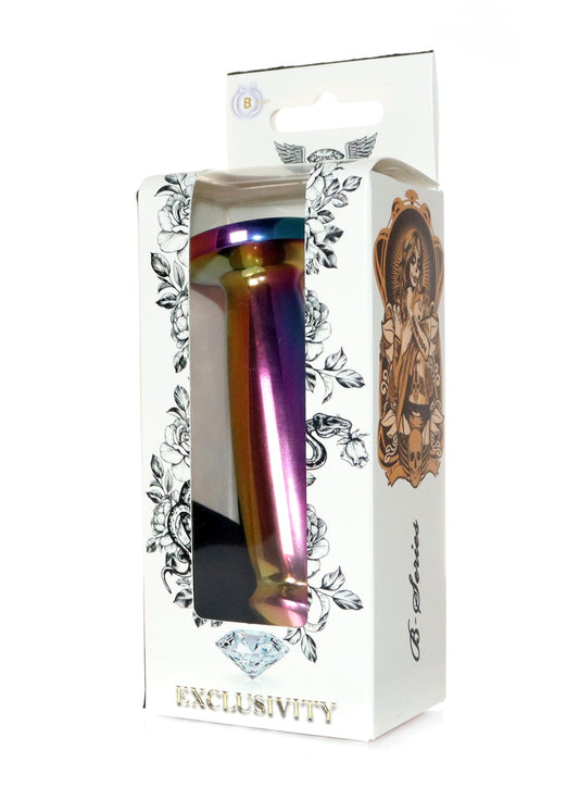 Boysoftoys - 64-00142 - Multi Colour Penis Anal Plug  Clear Stone Medium  - 12 Cm Dia 2,8 Cm
