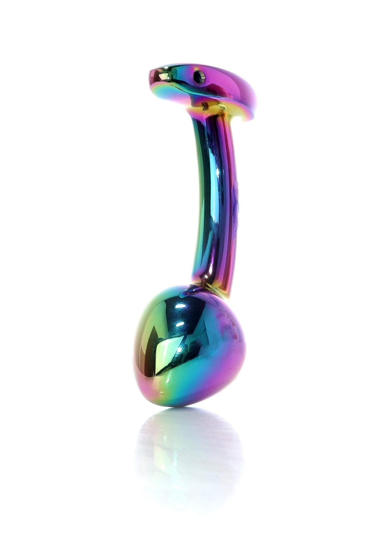 64-00151 - Stainless Steel Anal Plug – 10.5 cm – Premium Anal Jewellery with Suede Pouch - Multicolour