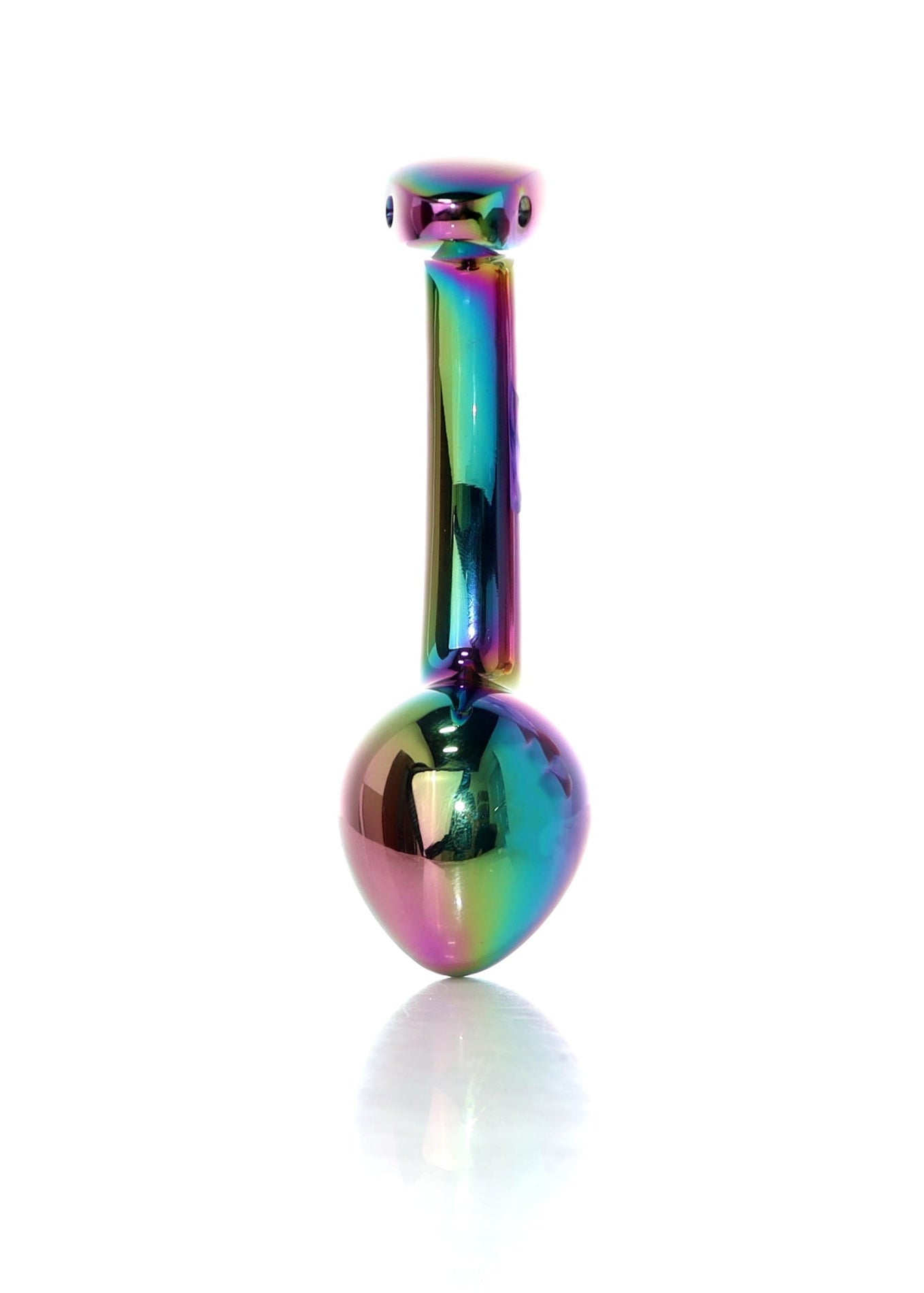 64-00151 - Stainless Steel Anal Plug – 10.5 cm – Premium Anal Jewellery with Suede Pouch - Multicolour