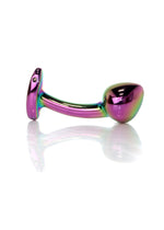 64-00151 - Stainless Steel Anal Plug – 10.5 cm – Premium Anal Jewellery with Suede Pouch - Multicolour