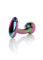 64-00151 - Stainless Steel Anal Plug – 10.5 cm – Premium Anal Jewellery with Suede Pouch - Multicolour