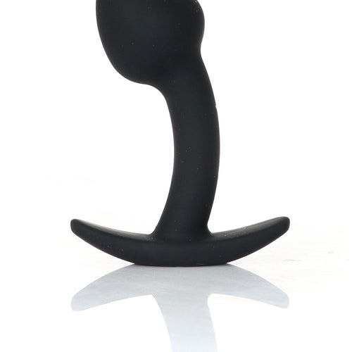 Boysoftoys - 64-00155 - Curved Silicone Anal Black Plug  Small  - 7,5 Cm Dia 2,5 Cm
