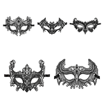 Kinky Pleasure - 10 Models - Venetian Mask – 10 Pack Elegant Black Lace-Style Models
