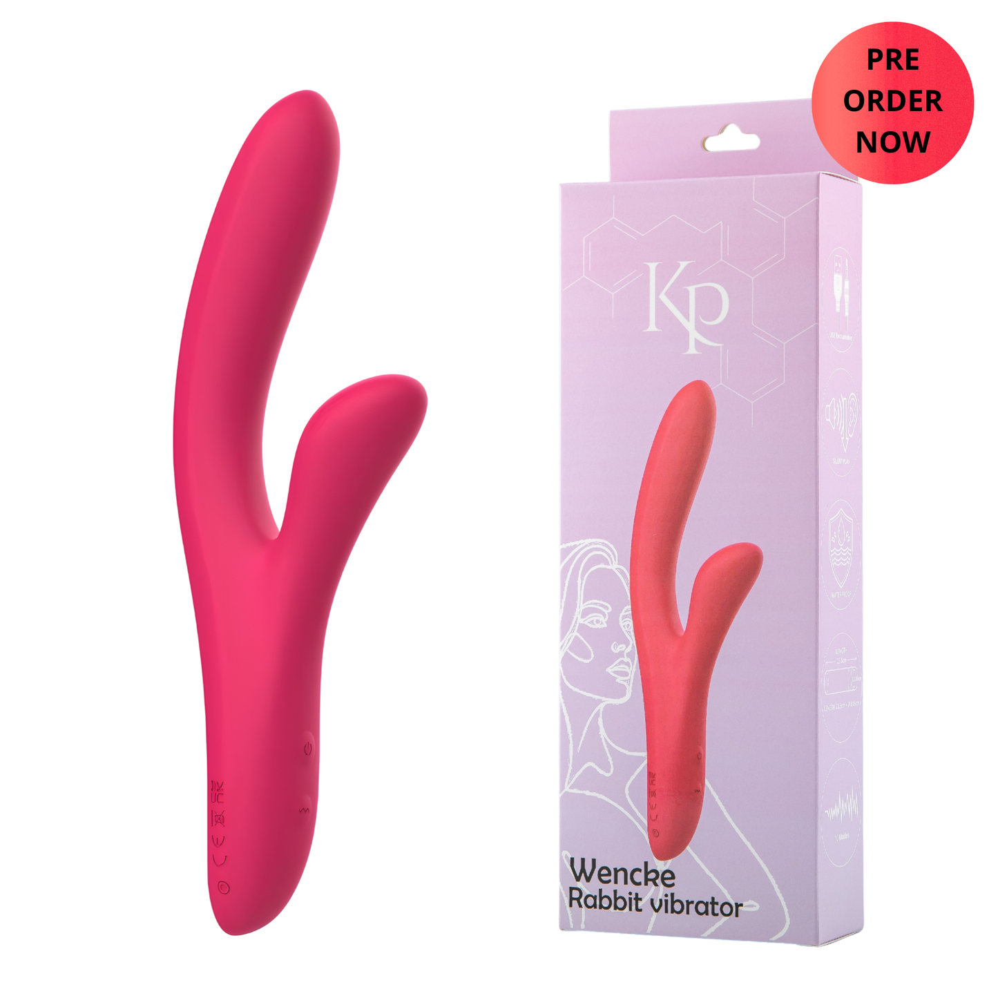 PRE ORDER - Kinky Pleasure - KP051 - Wencke Rabbit Vibrator Roze