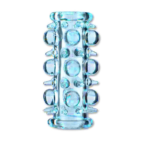 Boysoftoys - 67-00013 - Stretchy Penis Sleeve - Penis Extender - Blue - Lenght 7 cm - clear box with colour card