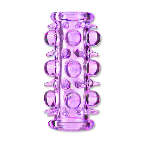 Boysoftoys - 67-00015 - Stretchy Penis Sleeve - Penis Extender - Purple - Lenght 7 cm - clear box with colour card