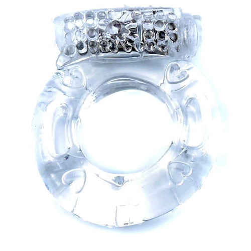 Boysoftoys - 67-00039 - Vibrating Cockring - Clear - batteries included - packed in plastic bag