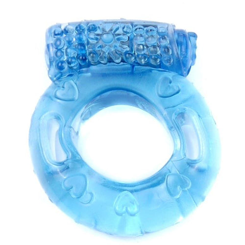 Boysoftoys - 67-00040 - Vibrating Cockring - Blue - batteries included - packed in plastic bag
