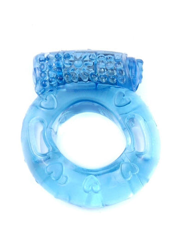 Boysoftoys - 67-00040 - Vibrating Cockring - Blue - batteries included - packed in plastic bag