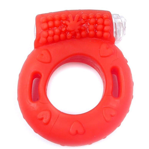Boysoftoys - 67-00041 - Vibrating Cockring - Red - batteries included - packed in plastic bag