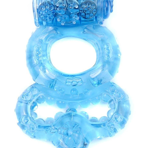 Boysoftoys - 67-00045 - Vibrating Cockring  - Blue - batteries included - packed in plastic bag