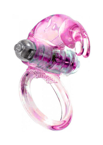 Bossoftoys - 67-00047 - Rabbit Vibrating Cockring  - 7,5 cm - Pink - batteries included - packed in strong blister