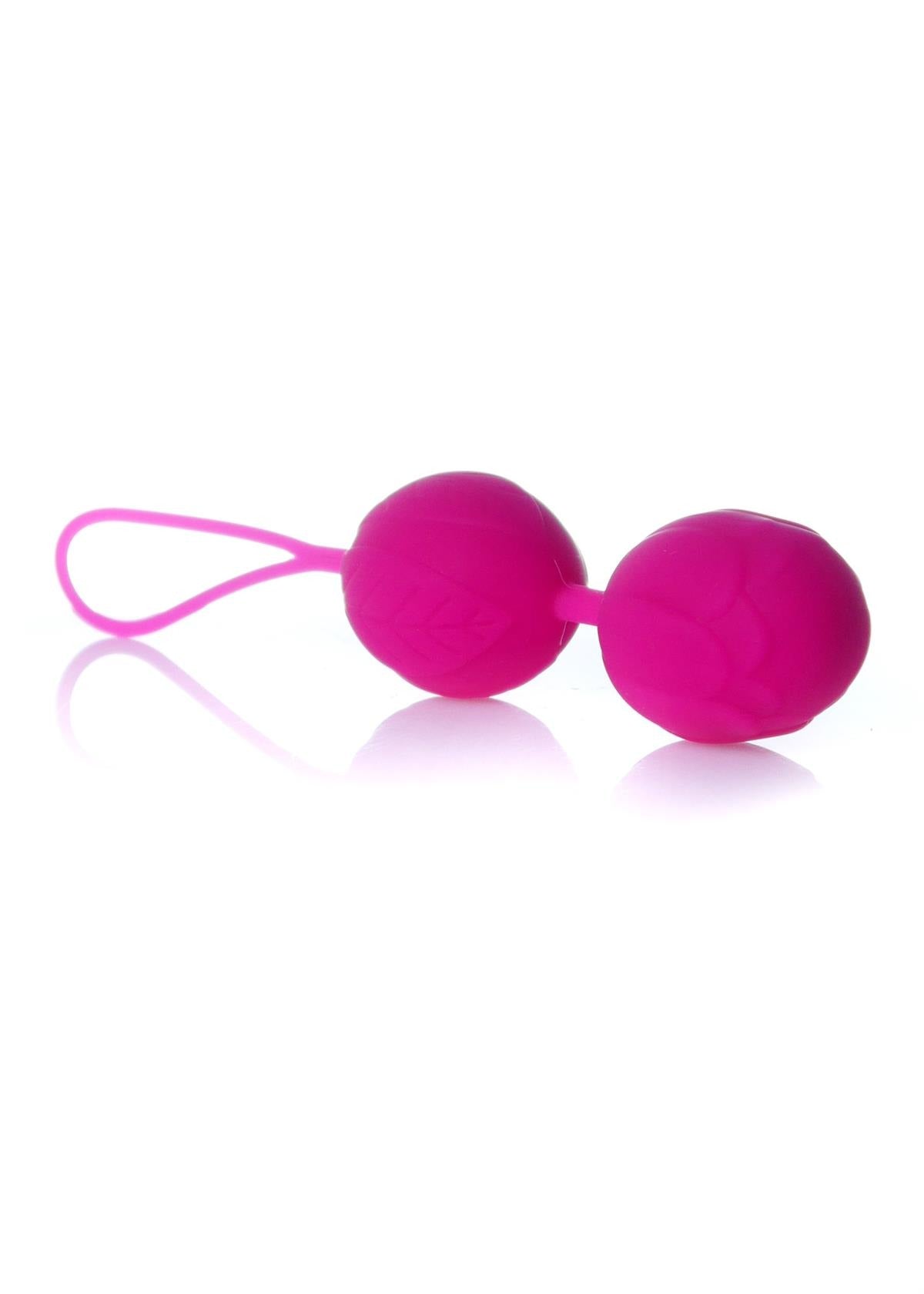 Bossoftoys - 67-00070 - Silicone Kegal Balls - duo Geisha ball - Pink - Dia 3,2 cm -  Clear box