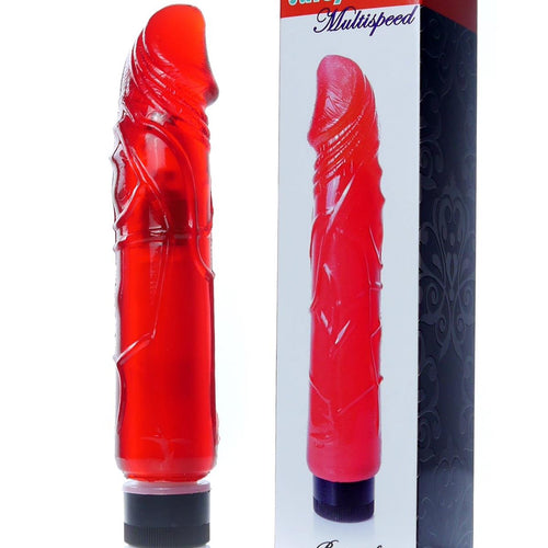 Boysoftoys - 67-00075 - Real Skin - Realistic vibrator - Juicy jelly Red - 22 m- Dia 4 cm - Multispeed