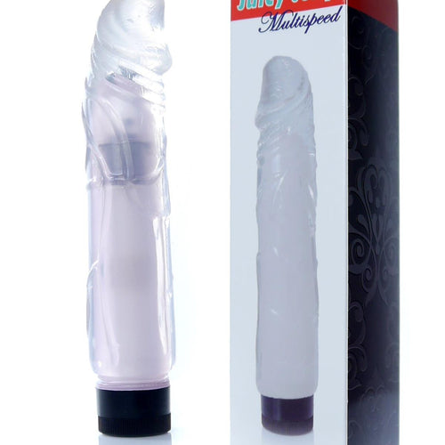 Boysoftoys - 67-00076 - Real Skin - Realistic vibrator - Juicy jelly Clear transparant - 22 m- Dia 4 cm - Multispeed