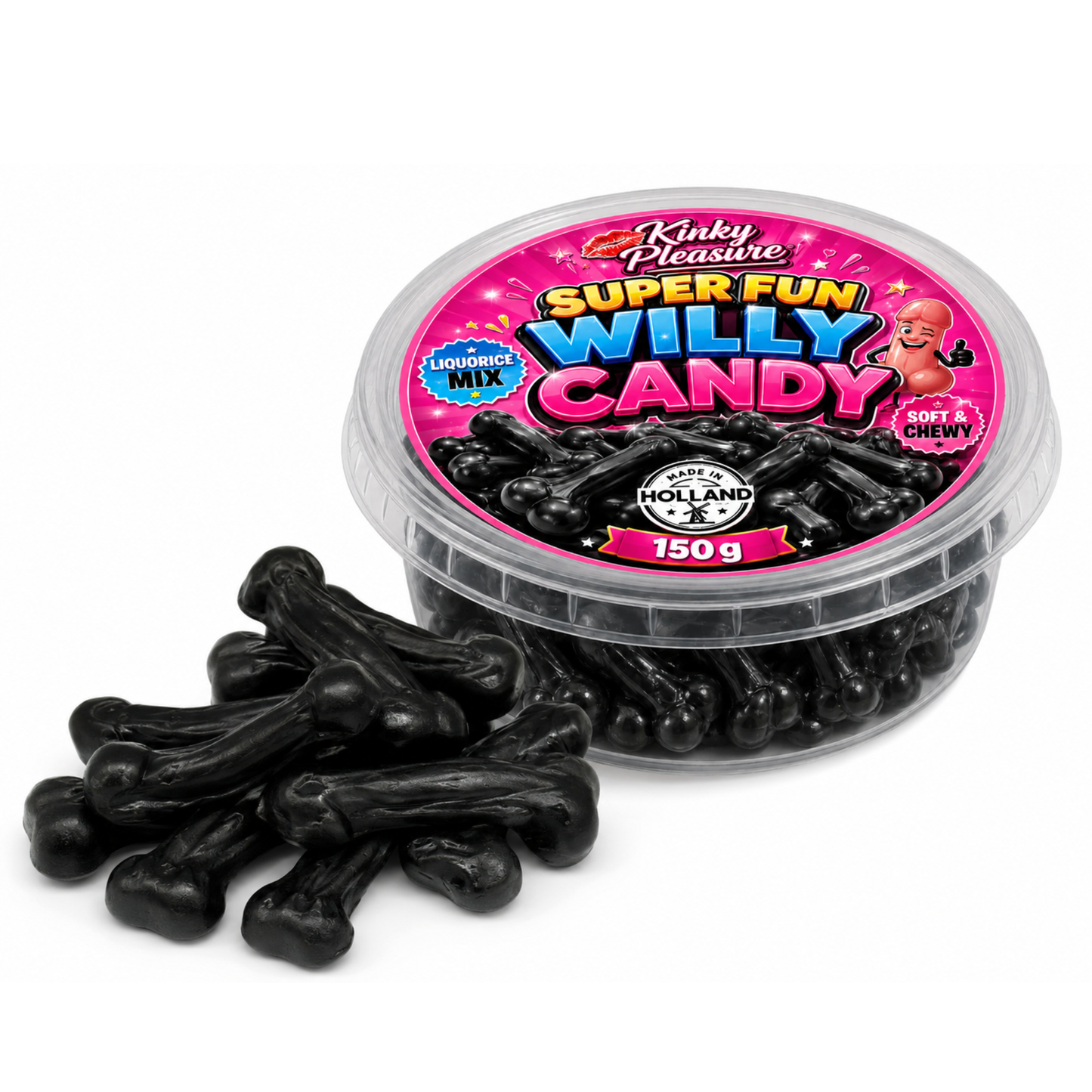 Kinky Pleasure - KPC004 - Penis Liquorice Candy – Liquorice Mix 150g