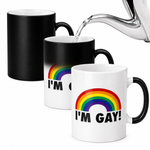 Kinky Pleasure - T290 - Rainbow Heat Changing Coffee Mug – I’m Gay! – 330 ml