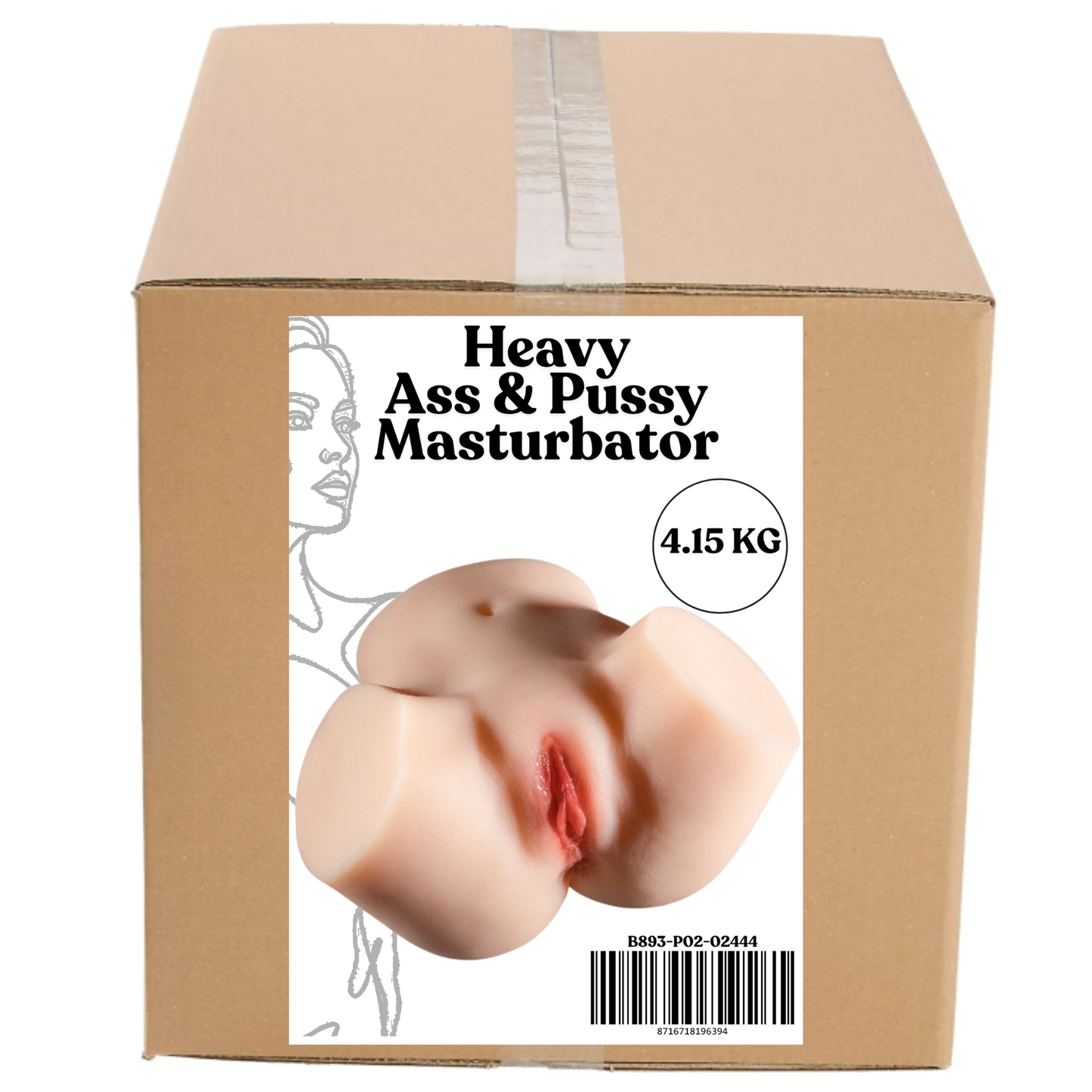 Large Ass & Pussy Masturbator – 4.15 kg Ultra Heavy Realistic Male Masturbator – Premium Dual Entry Body Toy
