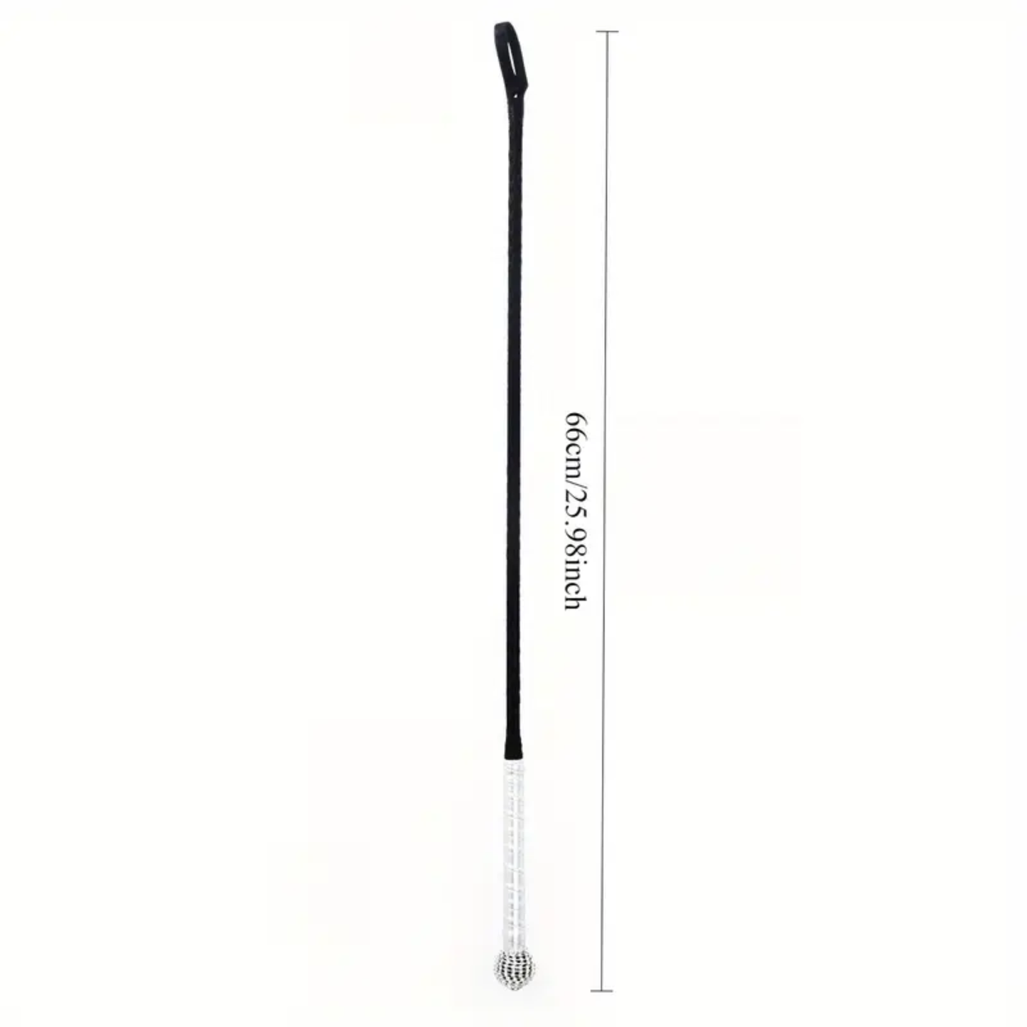 Kinky Pleasure - T265 - Whipp Silver With Diamond Top – 66cm of Sparkling Seduction