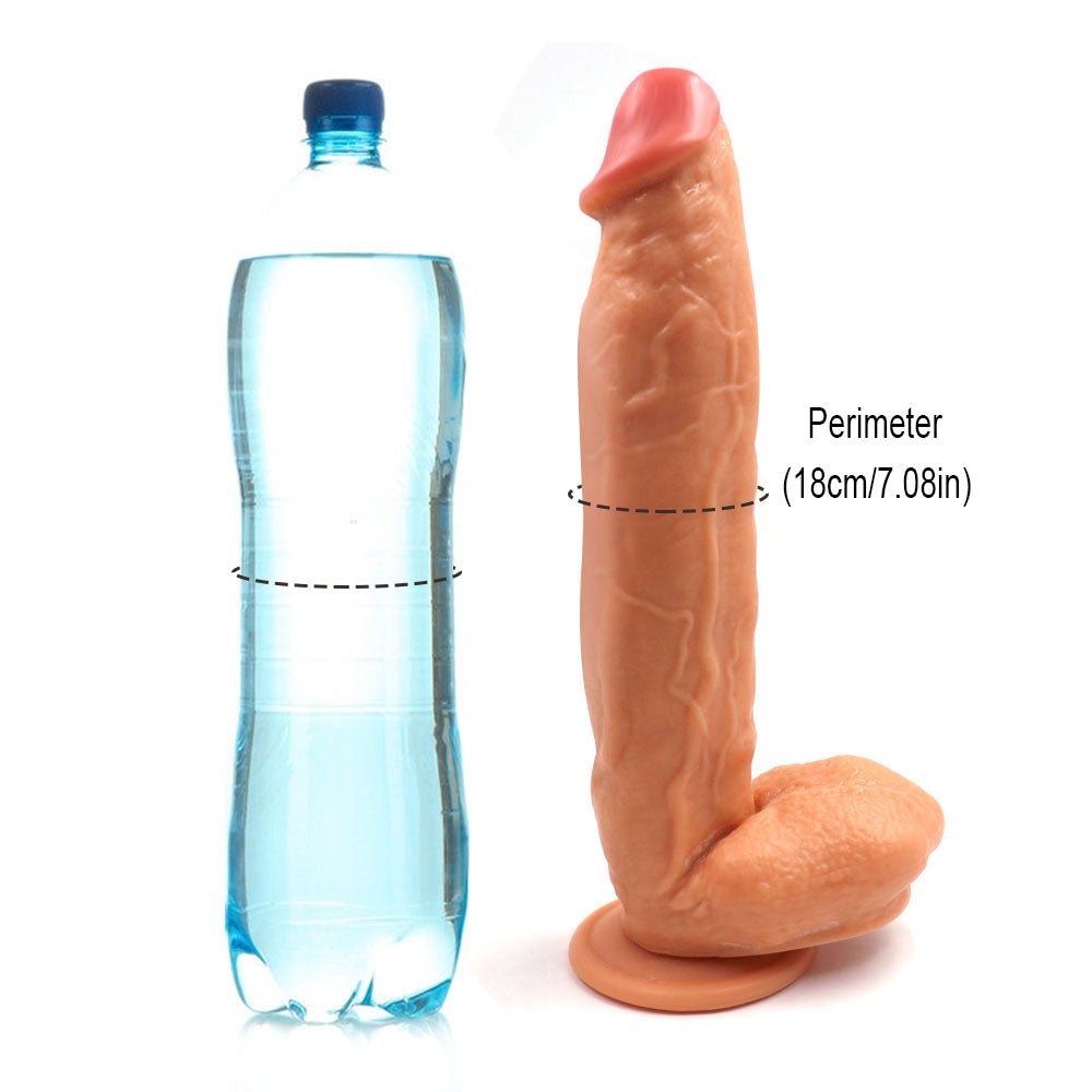 Power Escorts - BR229 Flesh - Monster John 11 Inch Mega Realistic Dildo app. 29 CM