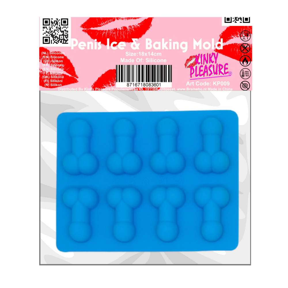 Kinky Pleasure - KP009 - Penis Baking/Ice Mold – Blue – Silicone – 18x14 cm