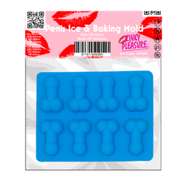 Kinky Pleasure - KP009 - Penis Baking/Ice Mold – Blue – Silicone – 18x14 cm