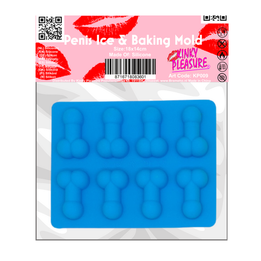 Kinky Pleasure - KP009 - Penis Baking/Ice Mold – Blue – Silicone – 18x14 cm