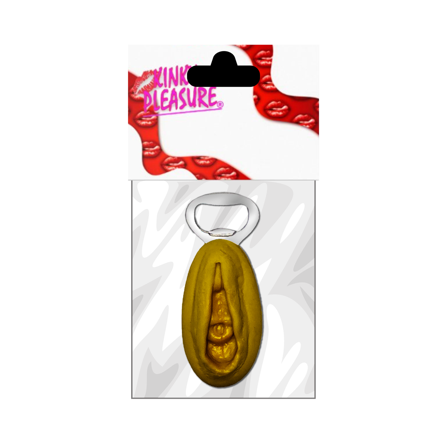 Kinky Pleasure - DS060 - Bottle Opener – Yellow Vulva Design