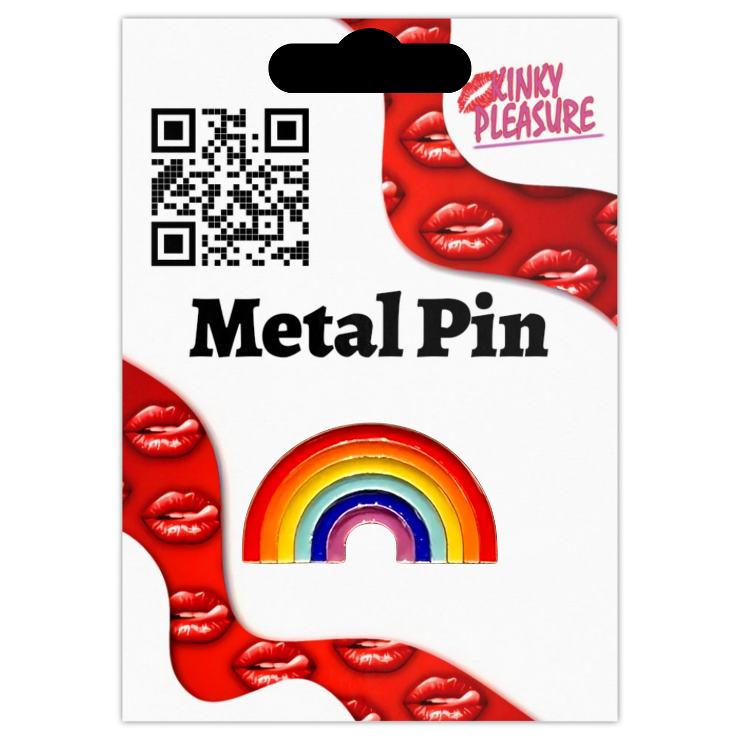 Kinky Pleasure - KPB004 - Badge / Pin - Rainbow - Model 1